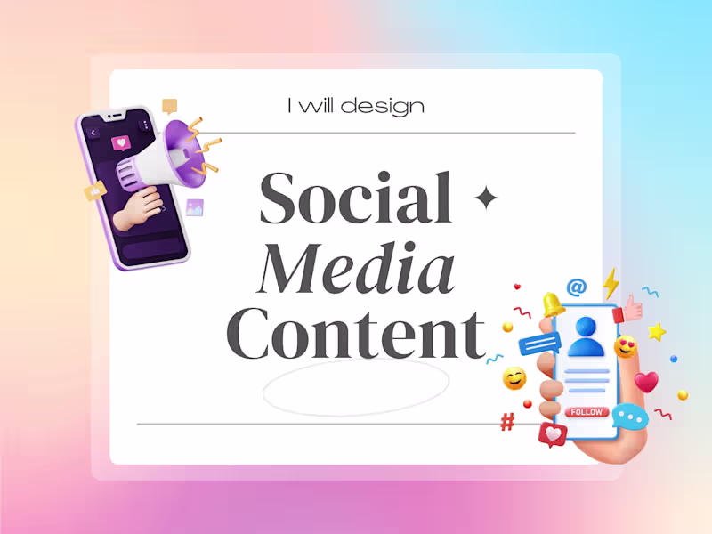 Cover image for I will Design Amazing Social Media Content for your Brand