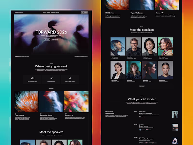 Cover image for Forward Conference website