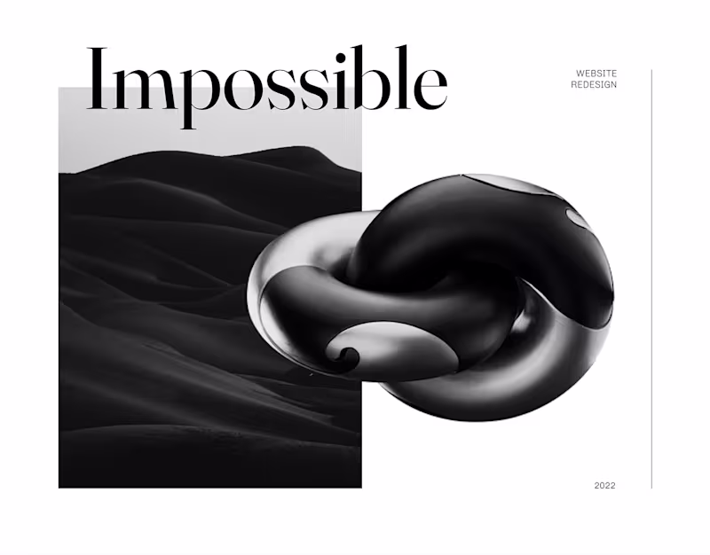 Cover image for Impossible | Website Redesign