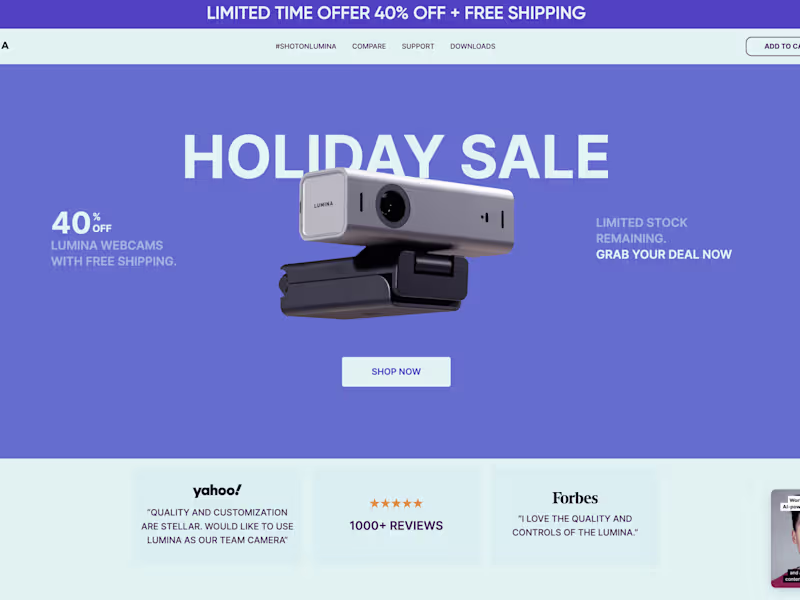 Cover image for Lumina Landing Page