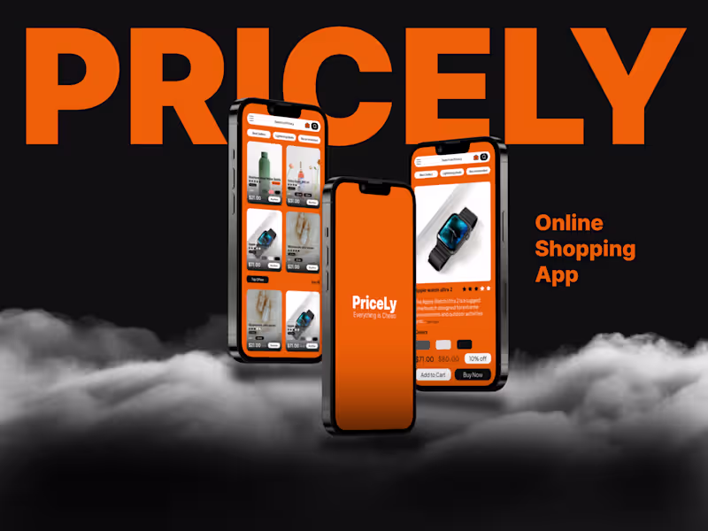 Cover image for PriceLy- Online Shopping App UI 