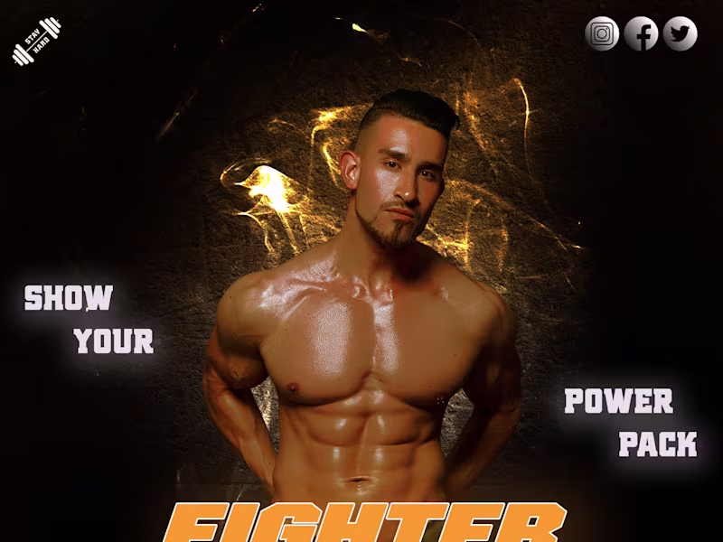 Cover image for Gym poster design Hi guy ! I Designed this Gym Poster Design...