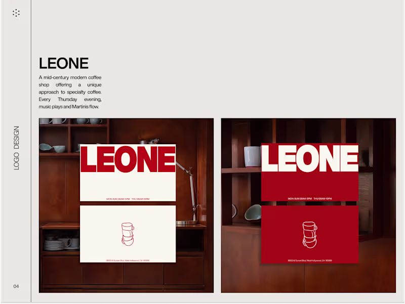 Cover image for Leone Coffee Shop Logo Design