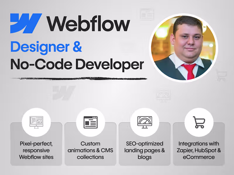 Cover image for Webflow Expert | Custom Design, CMS & Integrations