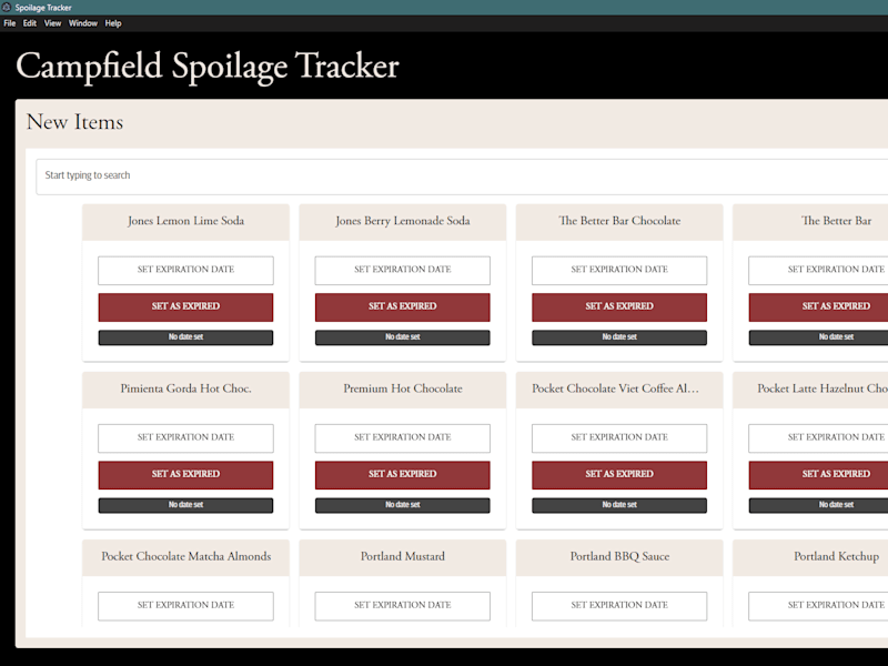 Cover image for Spoilage Tracker Design & Development