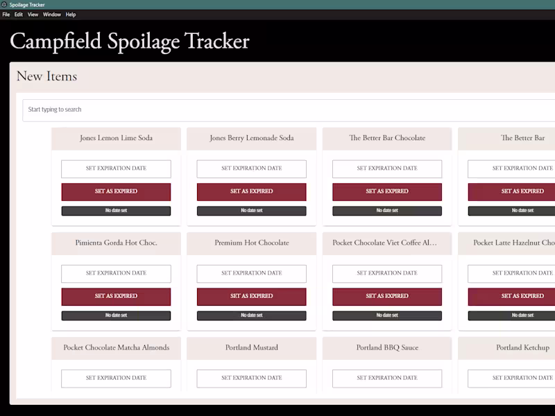 Cover image for Spoilage Tracker Design & Development