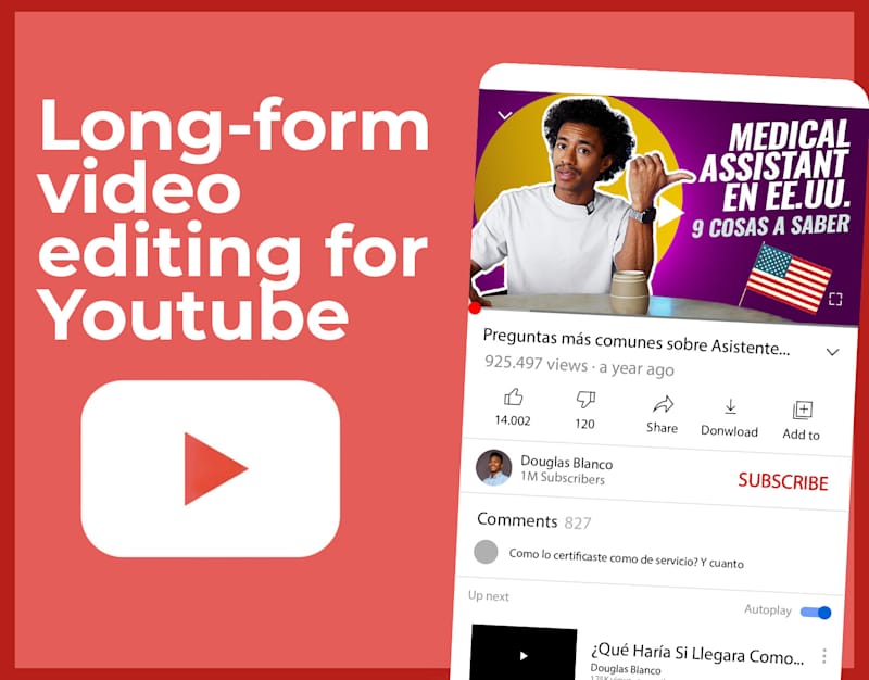 Cover image for YouTube Video Editing for Douglas Blanco