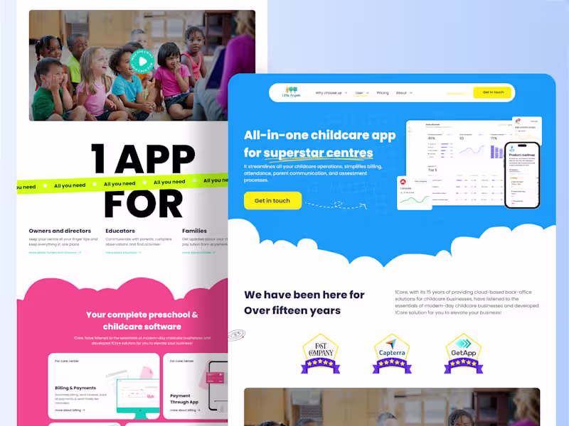 Cover image for Childcare website 👪
