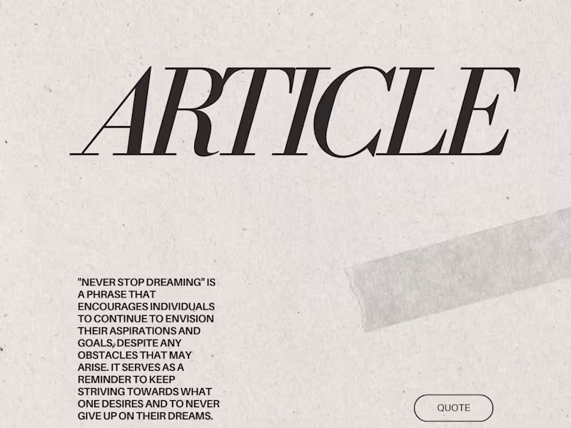 Cover image for I will write you an Article!