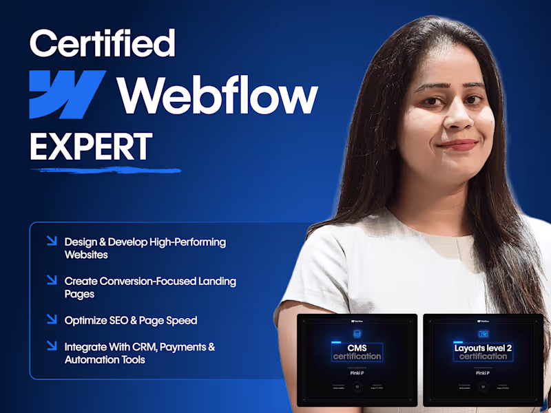 Cover image for Custom, Stunning Websites Tailored to Your Brand with Webflow