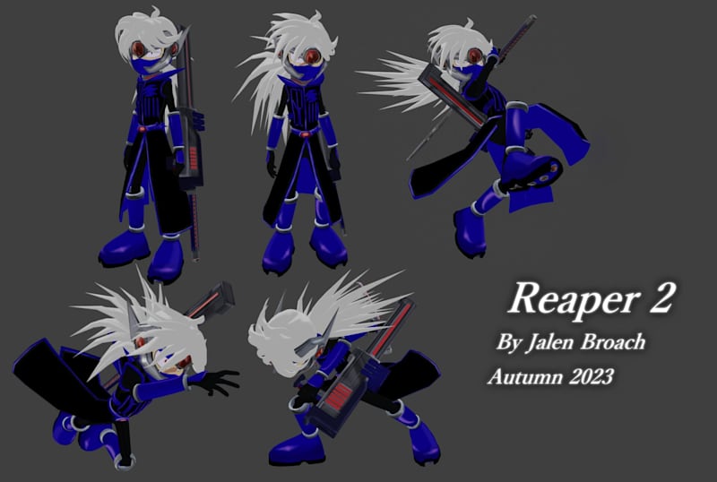 Cover image for Reaper 2 - Character Design + 3D Model