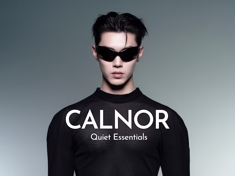 Cover image for CALNOR brand design featuring essential clothing.