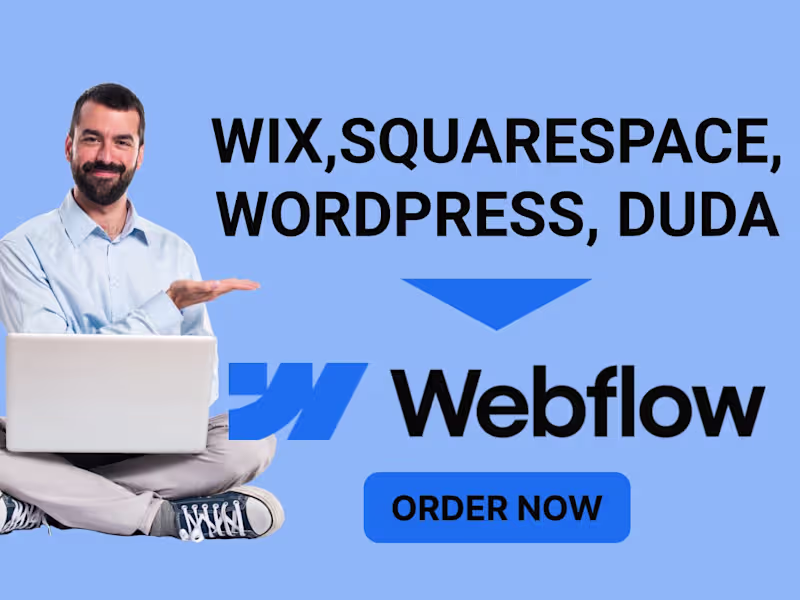 Cover image for WordPress(Wix, Squareace, or Any other) to Webflow Migration