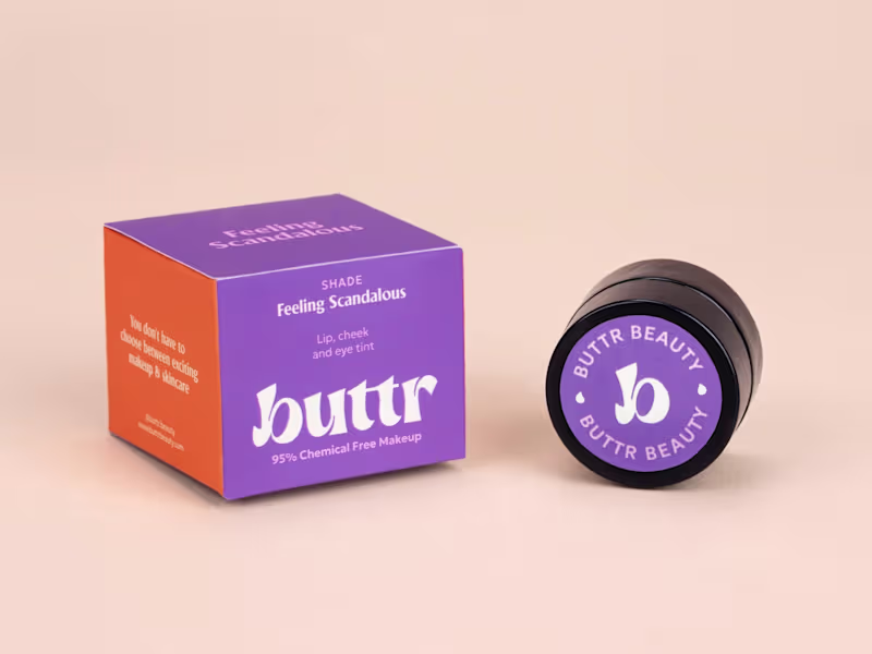 Cover image for Brand Identity and Packaging for Buttr 💜 A makeup brand tha...