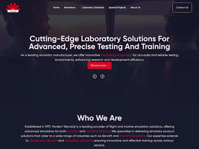 Cover image for Aviation and Maritime Simulator Solutions in Turkey - Yontem Te…