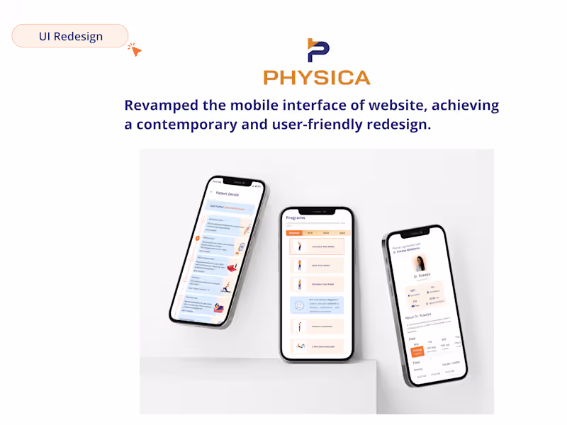 Cover image for "Revamped Physica website's UI for a, user-friendly design