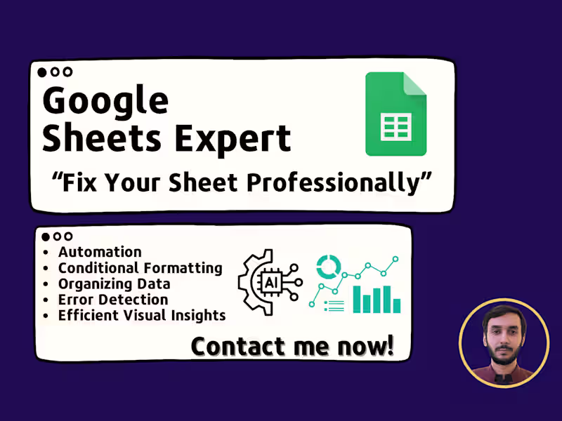 Cover image for I Will Automate, Fix, or Clean Your Google Sheet Professionally