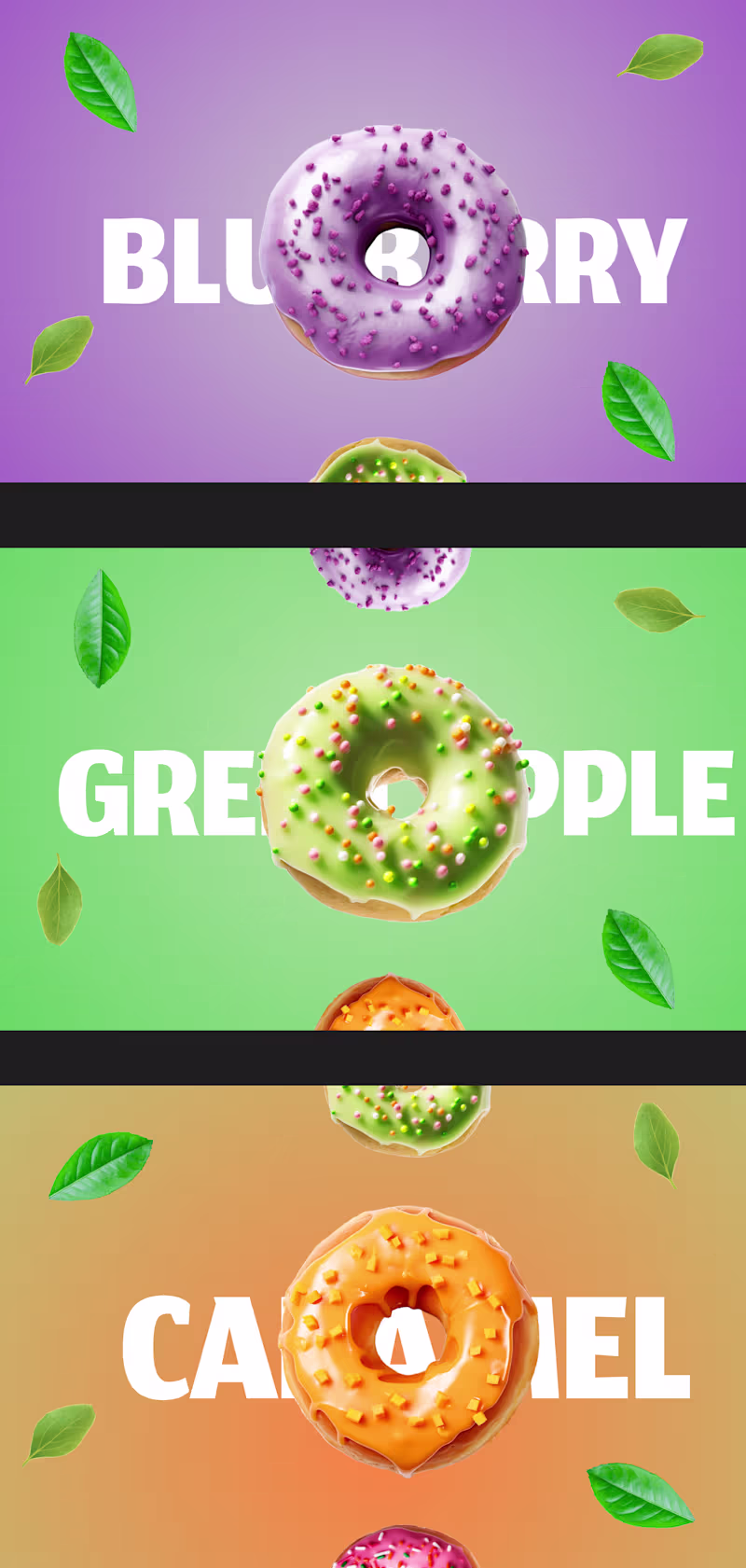 Cover image for Sweet Donut Poster Series – 3D Flavor Visuals