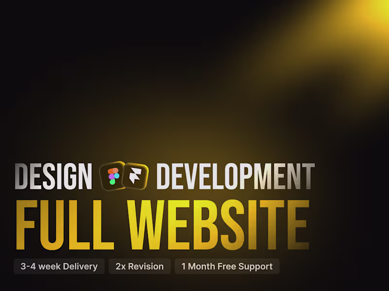 Cover image for Full Website Design + Development