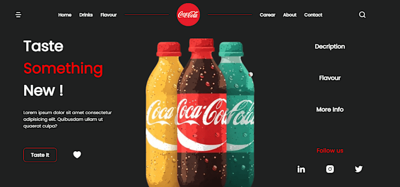 Cover image for Coca Cola Landing Page