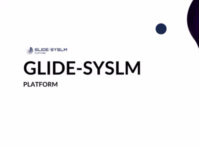 Cover image for Glide SYSLMs Pitch Deck
