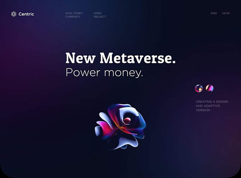 Cover image for Centric - Crypto landing page web design 