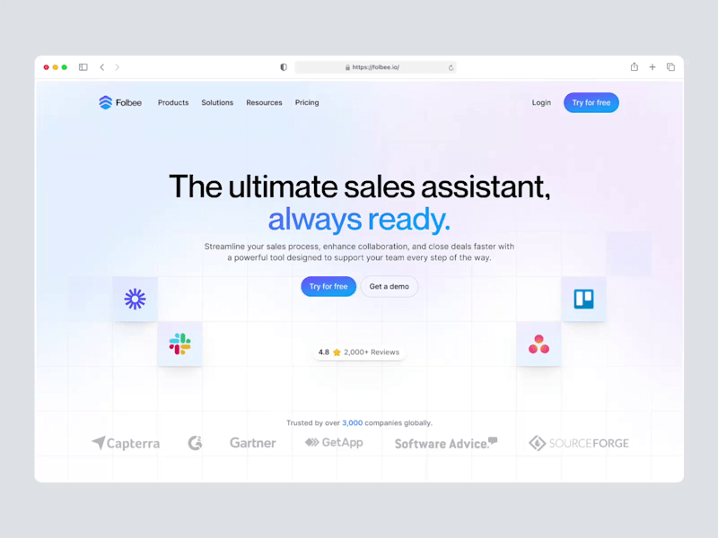 Cover image for Folbee - CRM ⏐ Landing Page