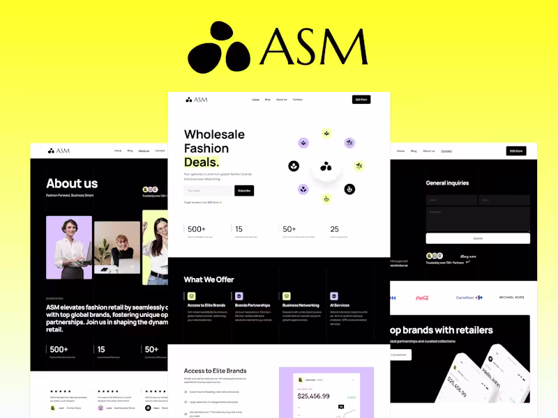 Cover image for ASM Framer website design