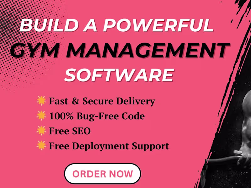 Cover image for I will build custom gym management software development