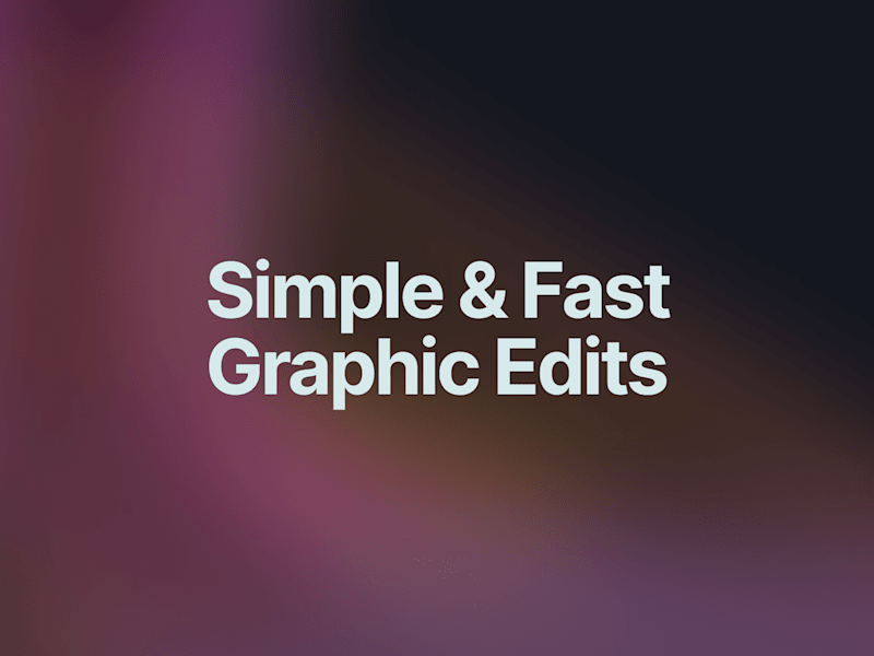 Cover image for Simple & Fast Graphic Edits