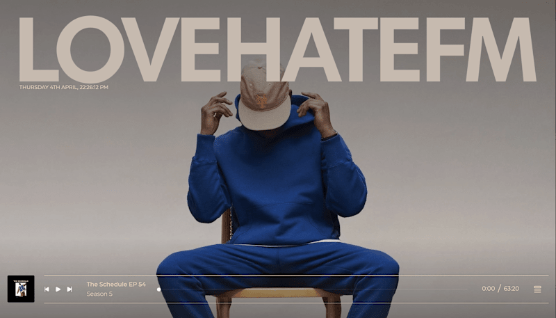 Cover image for LoveHateFM Webflow Website