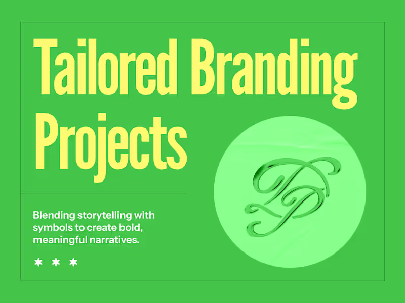 Cover image for Tailored Brand Design & Storytelling