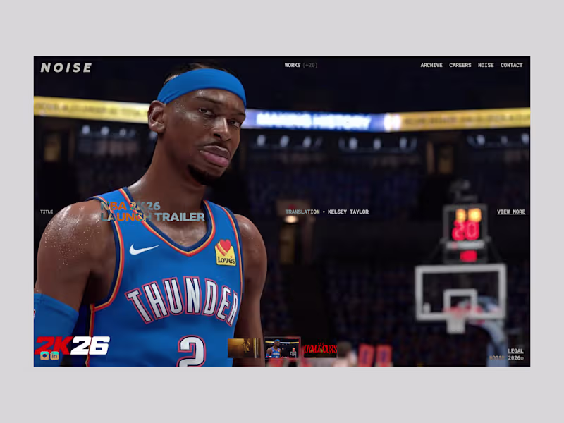 Cover image for Noise Studio — High-End VFX Portfolio Built in Framer