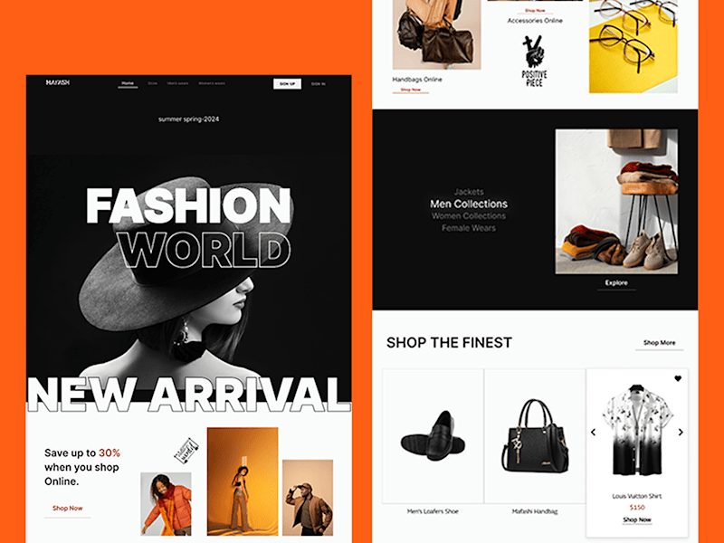 Cover image for Fashion Website - Webflow landing page