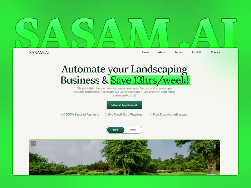 Cover image for Landing Page Design & Development for Landscaping Services (B2B)