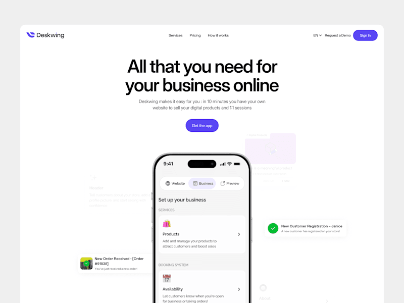 Cover image for Deskwing Hero Section Redesign