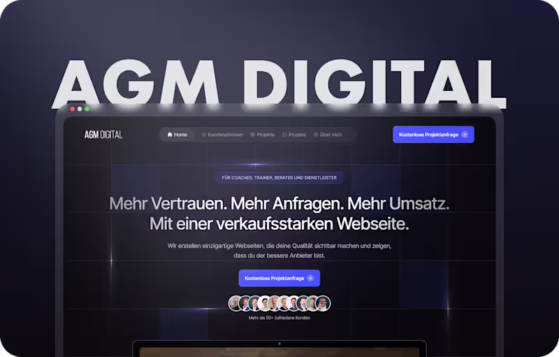 Cover image for Webflow Development for AGM Digital