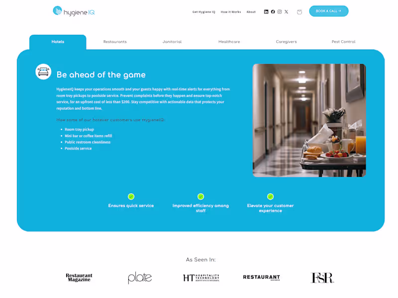 Cover image for HygieneIQ – Smart Hygiene Management System