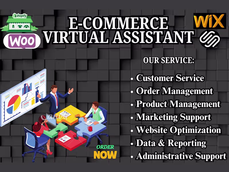 Cover image for Will do ecommerce virtual assistance store marketing management
