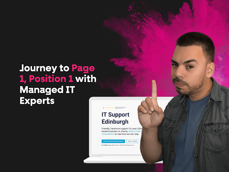 Cover image for Journey to Page 1, Position 1 with Managed IT Experts