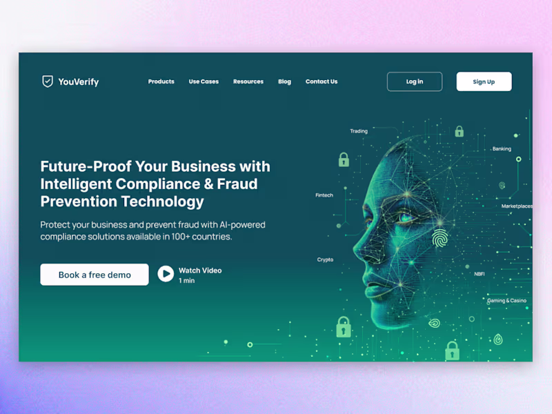 Cover image for Landing page for B2B RegTech compliance company