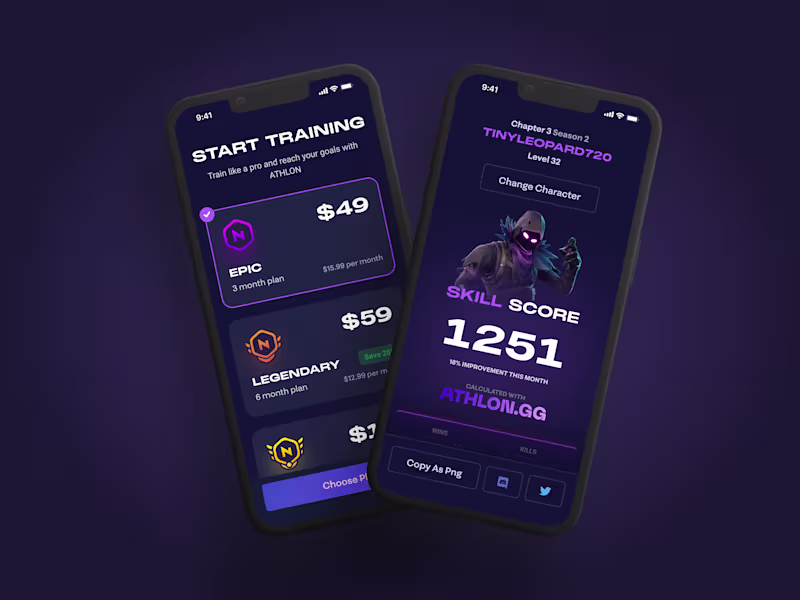 Cover image for 🎮 Training Platform for Fortnite Players UX/UI Design