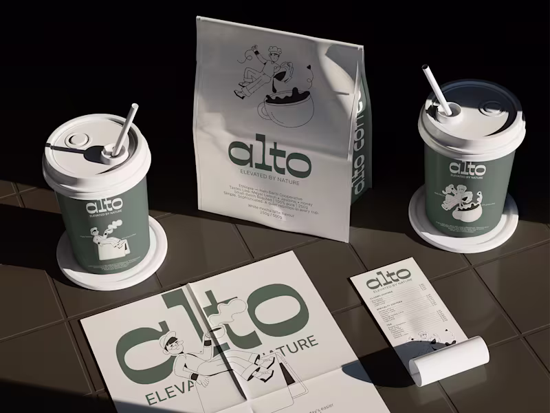 Cover image for Alto Coffee Brand | Packaging Design