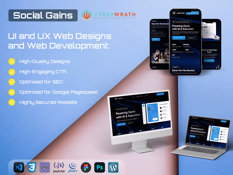 Cover image for Social Gains - Web Development and Designs