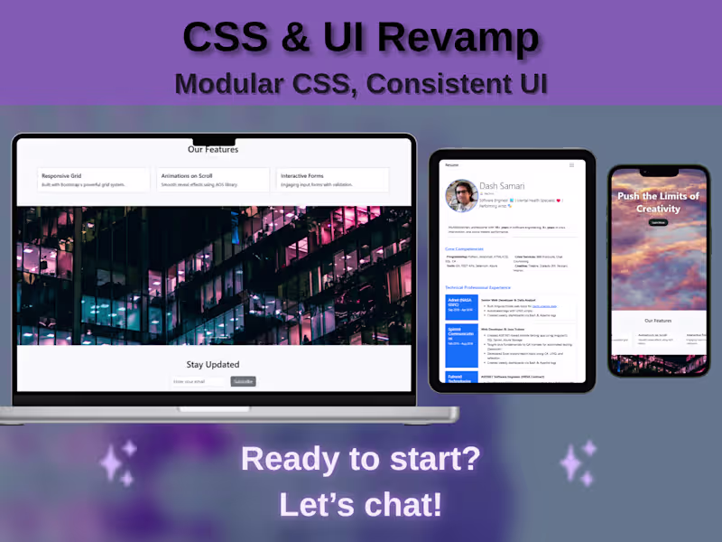 Cover image for 🎨 CSS & UI Revamp