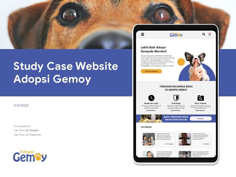 Cover image for Pets Adoption Flow Design for Adopsi Gemoy Website
