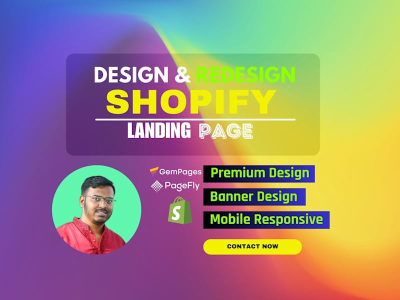 Cover image for I will build shopify landing page with pagefly, shogun, gempages
