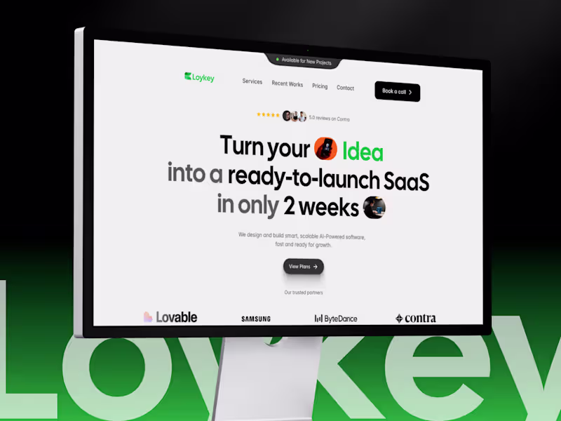 Cover image for Saas Landing page in Framer