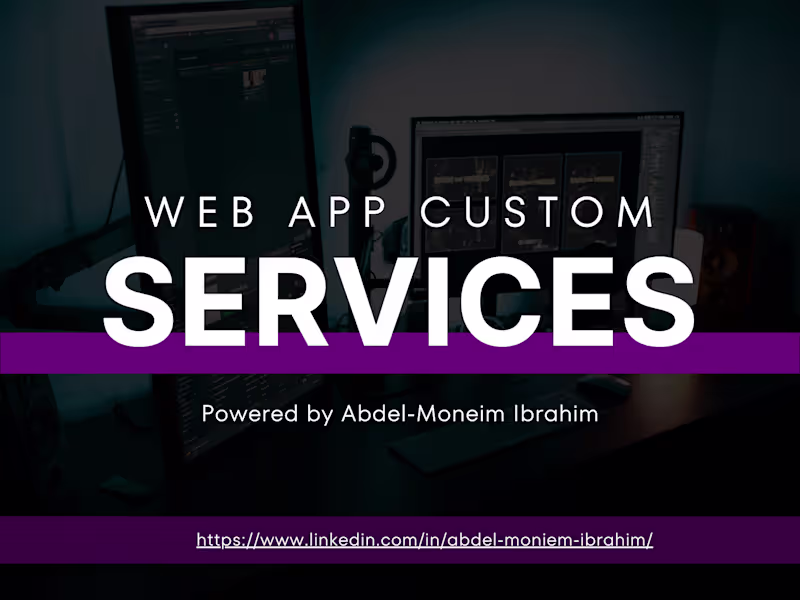 Cover image for Design and create a custom web application from scratch
