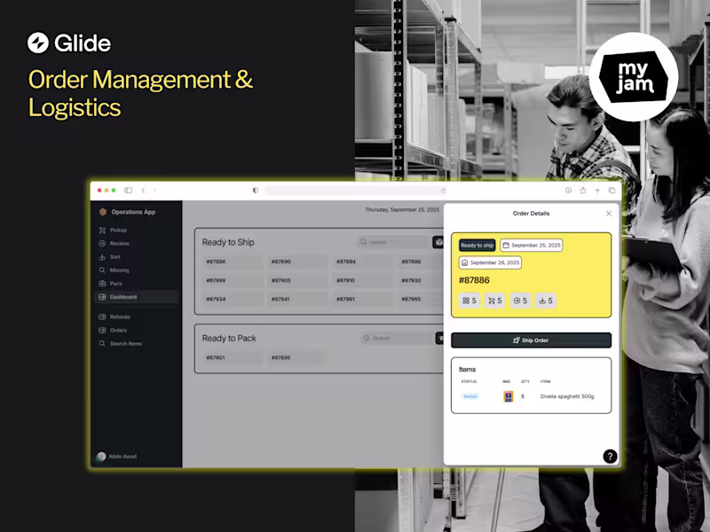 Cover image for Order Management & Logistics — MyJam — Glide